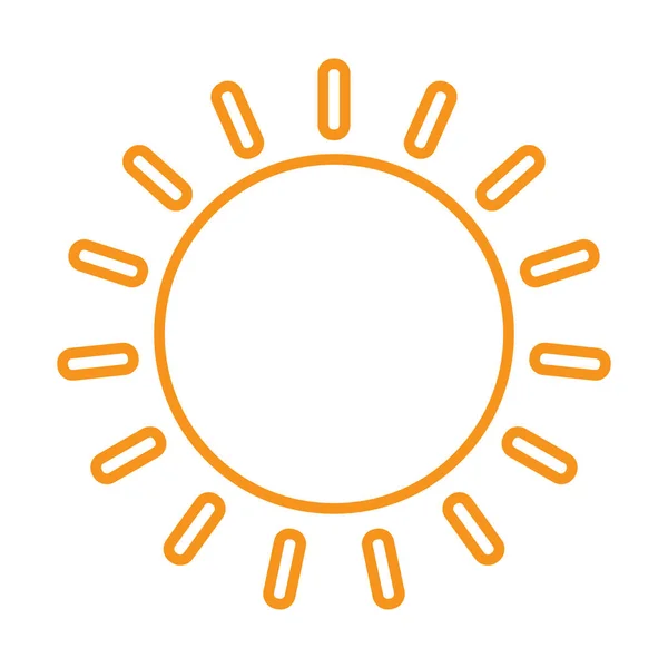 Eps10 Orangefarbenes Vektor Sonnenlinie Symbol Einfachen Flachen Trendigen Stil Für — Stockvektor
