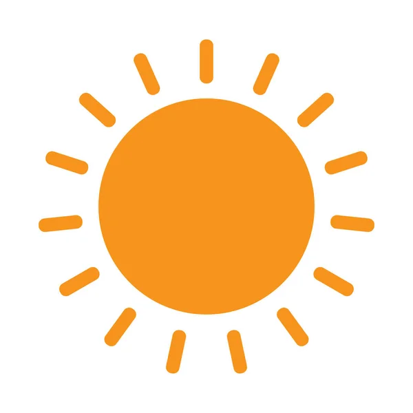 Eps10 Orangefarbenes Vektor Sonnensymbol Einfachen Flachen Trendigen Stil Für Website — Stockvektor