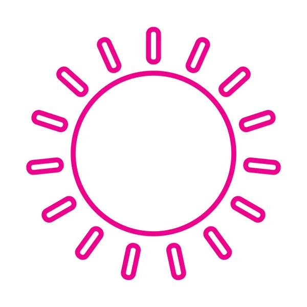 Eps10 Rosa Vektor Sonnenlinie Symbol Einfachen Flachen Trendigen Stil Für — Stockvektor
