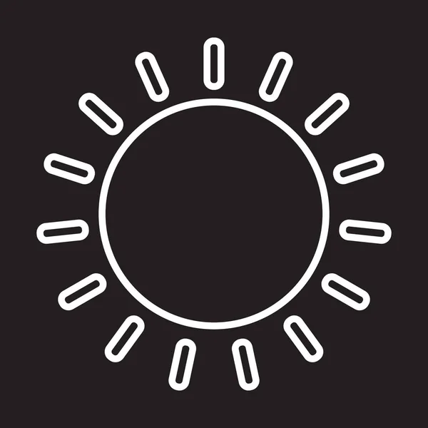 Eps10 Weißes Vektor Sonnenlinie Symbol Einfachen Flachen Trendigen Stil Für — Stockvektor