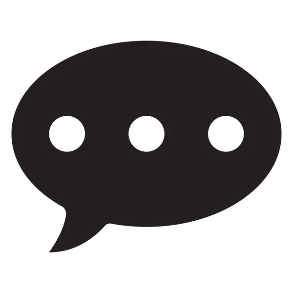 Eps10 Black Chat Solid Icon 사이트 디자인 모바일 애플리케이션 미디어를 — 스톡 벡터