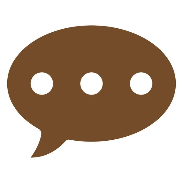 Eps10 Vector Brown Chat Solid Icon Simple Flat Trendy Style — 스톡 벡터