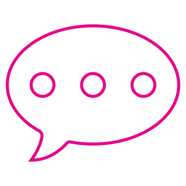 Eps10 Vector Pink Chat Line Icon Simple Flat Trendy Style — 스톡 벡터