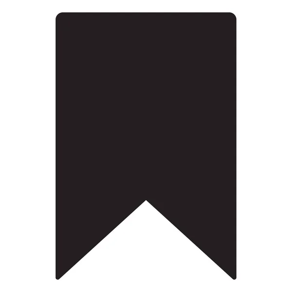 Icono Marcador Vector Sólido Negro Estilo Plano Simple Para Sitio — Vector de stock