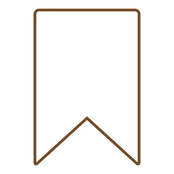 Brown Line Vector Bookmark Icon Simple Flat Style Website Logo — Image vectorielle
