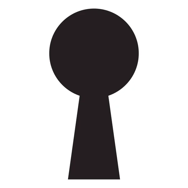 Eps10 Black Vector Keyhole Solid Icon Simple Flat Style Isolated — Vettoriale Stock