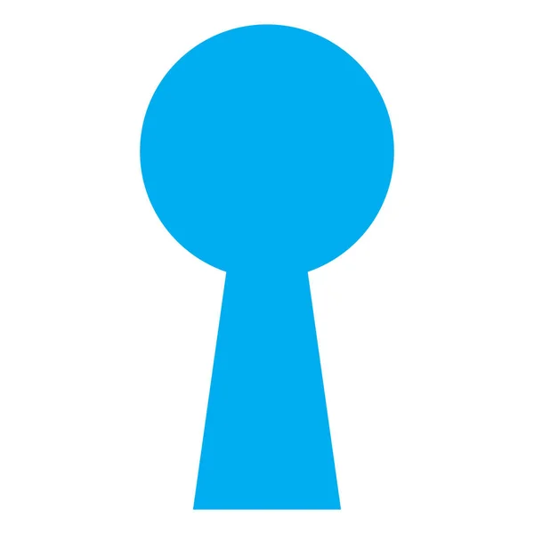 Eps10 Blue Vector Keyhole Solid Icon Simple Flat Style Isolated — Vettoriale Stock