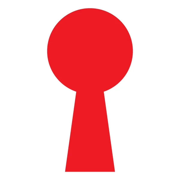 Eps10 Red Vector Keyhole Solid Icon Simple Flat Style Isolated — Archivo Imágenes Vectoriales