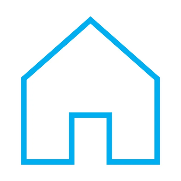 Eps10 Blue Vector Home Line Icon Simple Flat Trendy Style — Vector de stock
