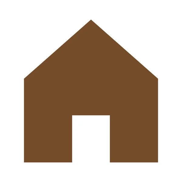 Eps10 Brown Vector Home Solid Icon Simple Flat Trendy Style — Vector de stock