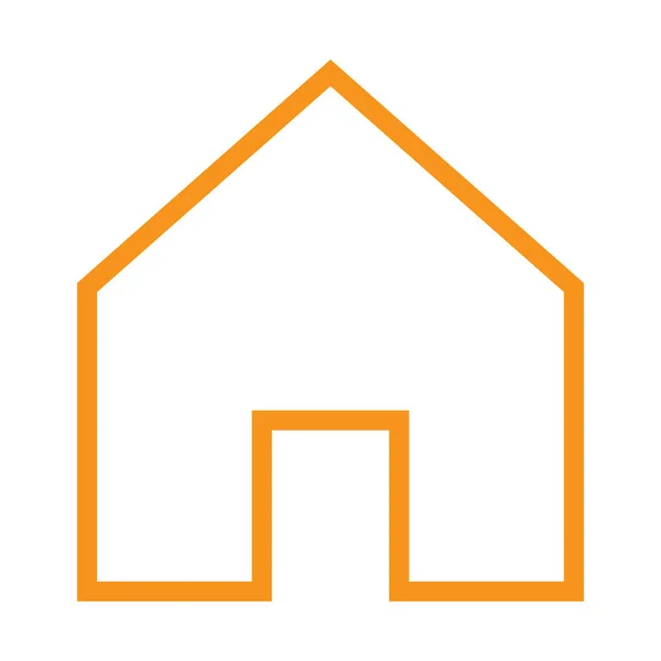 Eps10 Orange Vector Home Line Icon Simple Flat Trendy Style — Vector de stock