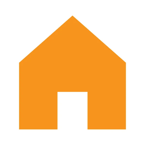 Eps10 Orange Vector Home Solid Icon Simple Flat Trendy Style — Vector de stock