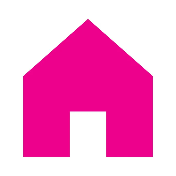 Eps10 Pink Vector Home Solid Icon Simple Flat Trendy Style — Vector de stock