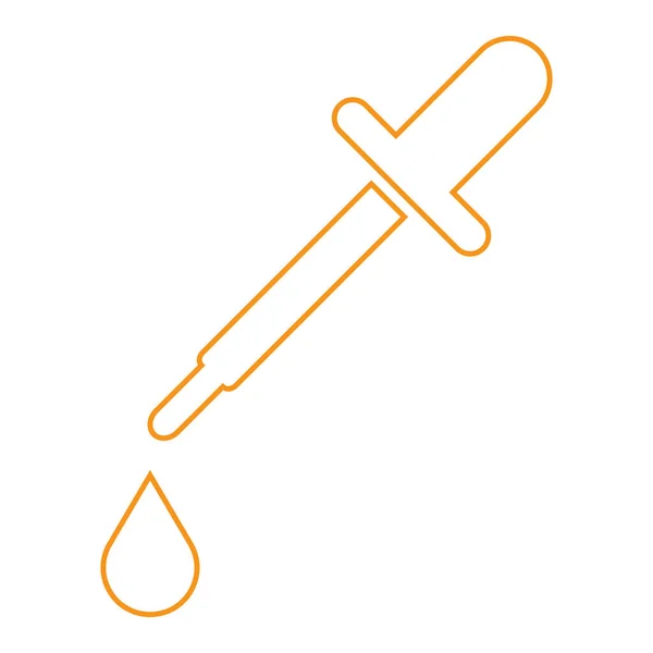 Eps10 Orange Vector Dropper Line Icon Simple Flat Trendy Style —  Vetores de Stock