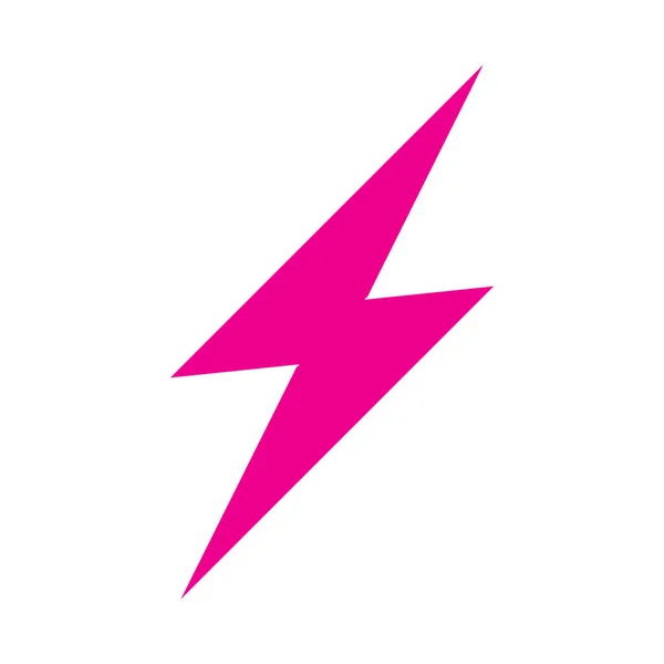 Eps10 Pink Vector Lightning Electric Solid Icon Simple Flat Trendy — Wektor stockowy