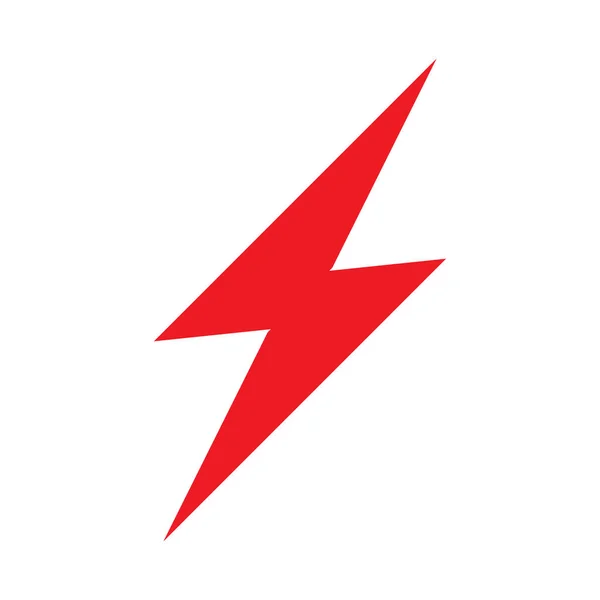 Eps10 Red Vector Lightning Electric Solid Icon Simple Flat Trendy – stockvektor