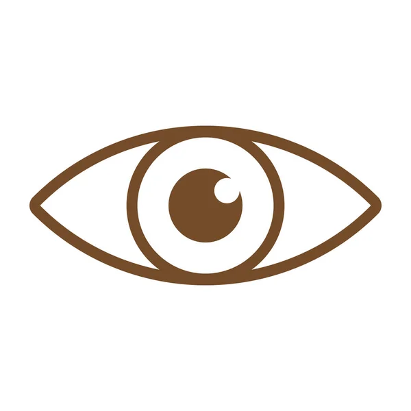 10褐色矢量眼线图标 在白色背景上隔离 呈单平的流行风格 — 图库矢量图片