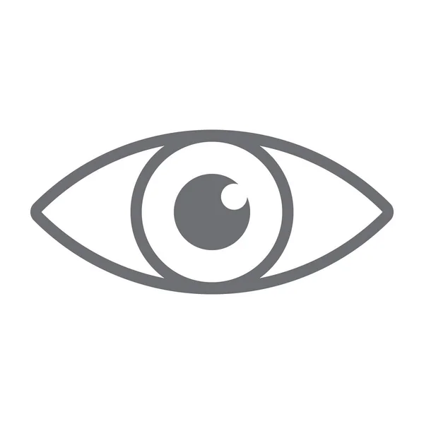 Eps10 Grey Vector Eye Line Icon Simple Flat Trendy Style — Stok Vektör