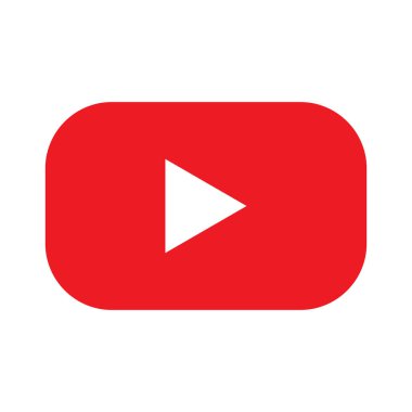eps10 kırmızı vektör çalma düğmesi basit düz trend biçiminde katı simge beyaz arkaplanda izole