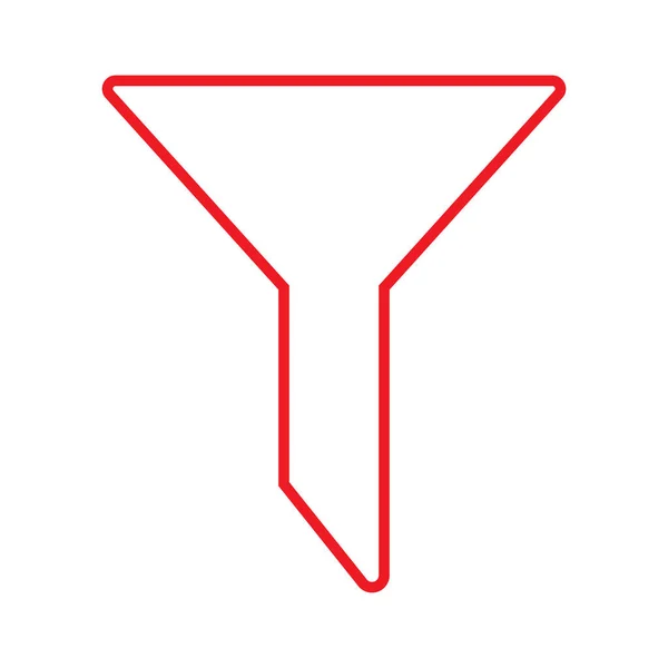 Eps10 Red Vector Filter Line Icon Simple Flat Trendy Style — Wektor stockowy