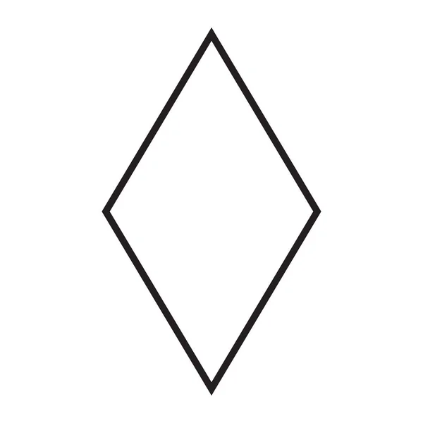Eps10 Black Vector Rhombus Line Icon Simple Flat Trendy Style — Διανυσματικό Αρχείο