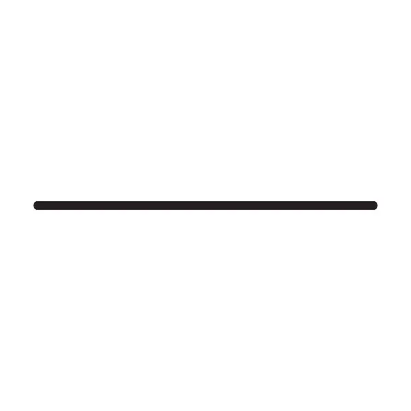 Eps10 Ligne Horizontale Vectorielle Noire Dans Style Simple Plat Tendance — Image vectorielle