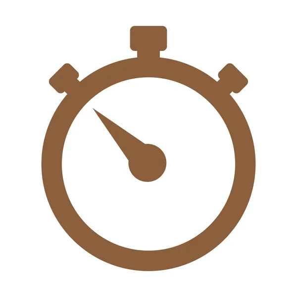 浅棕色矢量秒表定时器图标 以简朴 时尚的现代风格独立于白色背景 — 图库矢量图片