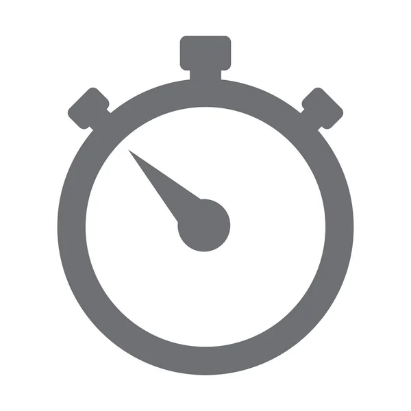 Eps10 Gris Vecteur Chronomètre Icône Chronomètre Dans Style Moderne Plat — Image vectorielle
