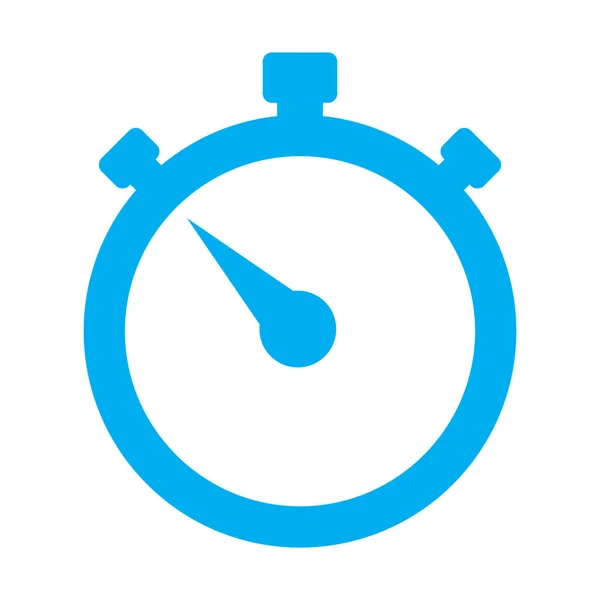 Eps10 Blue Vector Stopwatch Icon Simple Flat Trendy Modern Style — стоковый вектор