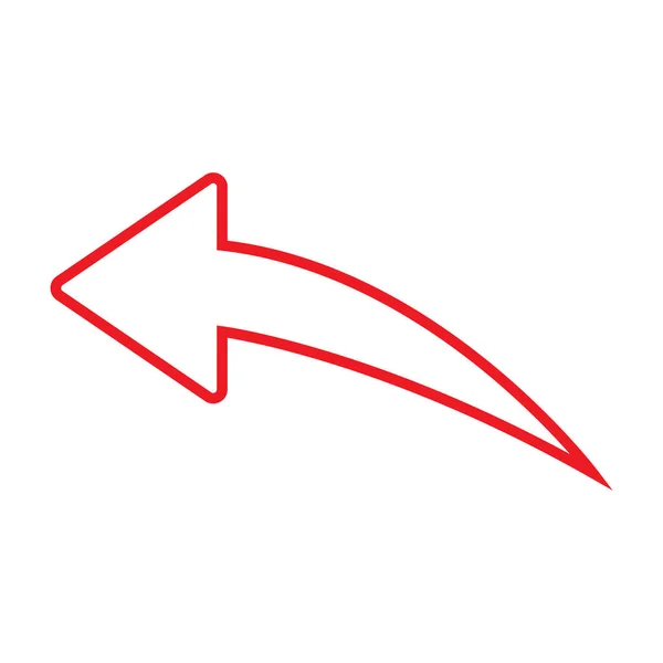 Eps10 Красный Векторный Ответ Сообщение Значок Стрелки Чата Простом Плоском — стоковый вектор