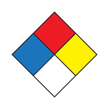 eps10 boş vektör NFPA elmas simgesi veya logo basit düz modayı modern stil beyaz arkaplan izole