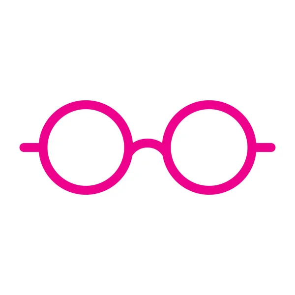 Eps10 Icône Lunettes Rondes Vecteur Rose Logo Dans Style Moderne — Image vectorielle