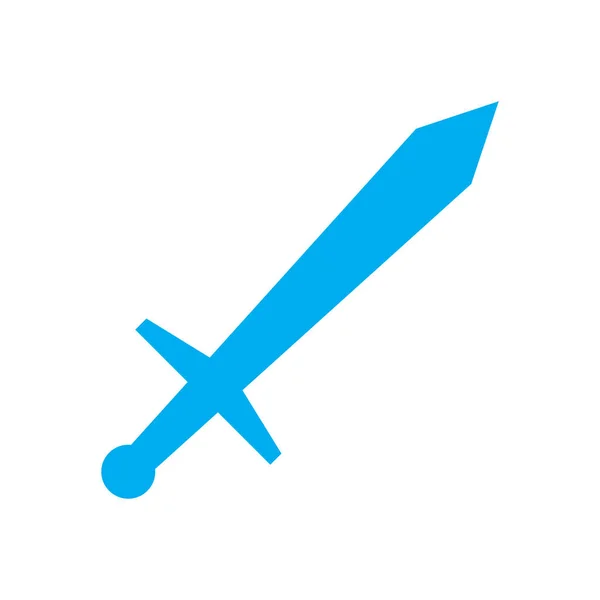 Icono Espada Del Vector Azul Eps10 Logotipo Estilo Moderno Moda — Archivo Imágenes Vectoriales