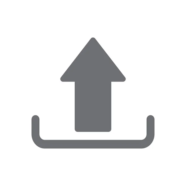 Eps10 Šedý Vektor Nahrát Ikonu Nebo Logo Jednoduchém Plochém Trendy — Stockový vektor