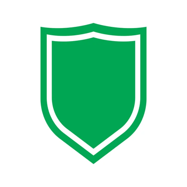 Eps10 Зелений Вектор Щит Суцільний Значок Або Логотип Простому Модному — стоковий вектор