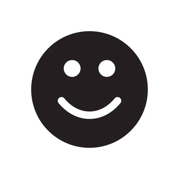 Eps10 Black Vector Smile Solid Icon Logo Simple Flat Trendy — стоковый вектор