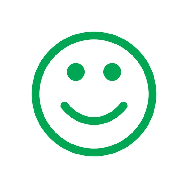 Eps10 Зеленый Вектор Улыбка Линия Значок Логотип Простом Плоском Trendy — стоковый вектор