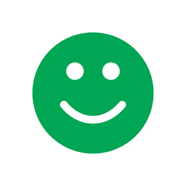 Eps10 Green Vector Smile Solid Icon Logo Simple Flat Trendy — стоковый вектор