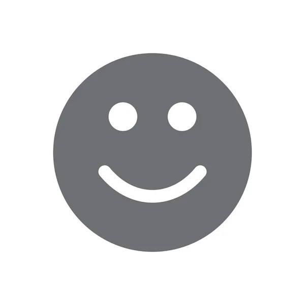 Eps10 Grey Vector Smile Solid Icon Logo Simple Flat Trendy — стоковый вектор