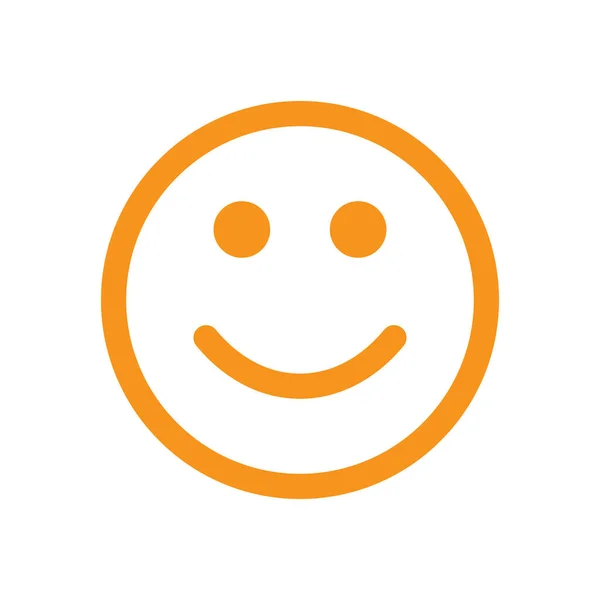 Eps10 Orange Vector Smile Line Art Icon Logo Simple Flat — стоковый вектор