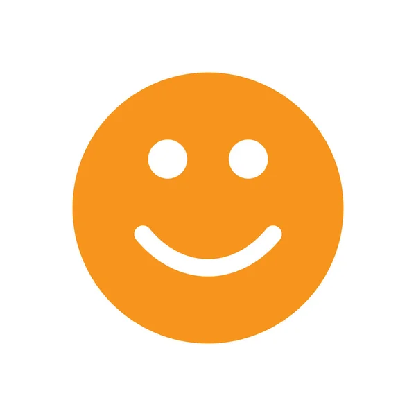 Eps10 Оранжевый Вектор Улыбка Твердой Значок Логотип Простой Плоской Trendy — стоковый вектор