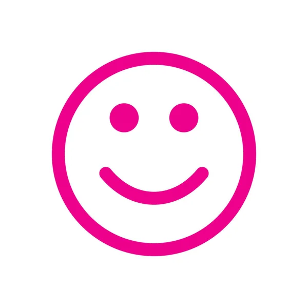 Eps10 Pink Vector Smile Line Art Icon Logo Simple Flat — стоковый вектор