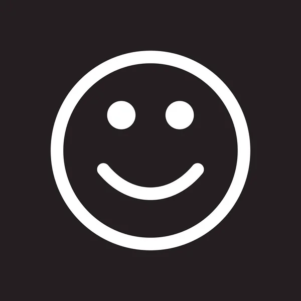 Eps10 White Vector Smile Line Art Icon Logo Simple Flat — стоковый вектор