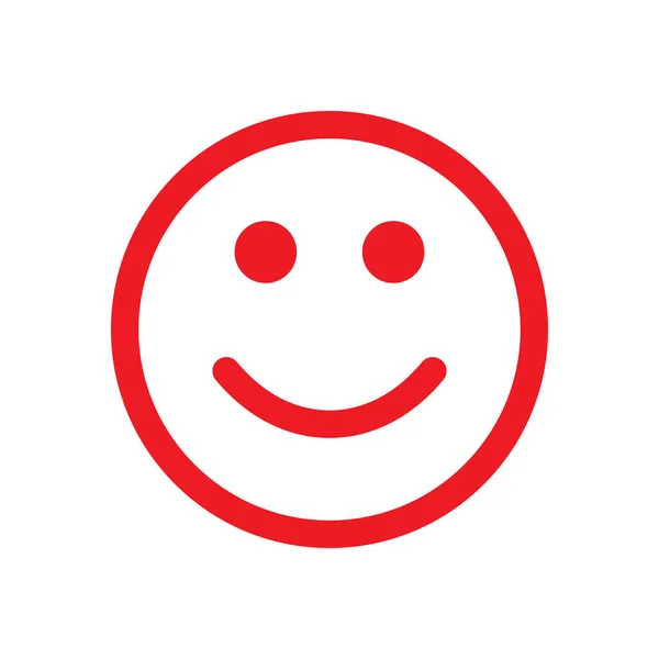 Eps10 Red Vector Smile Line Art Icon Logo Simple Flat — стоковый вектор