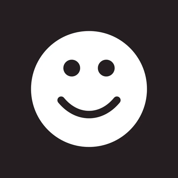 Eps10 White Vector Smile Solid Icon Logo Simple Flat Trendy — стоковый вектор