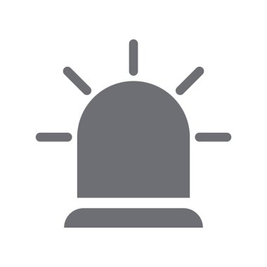 eps10 grey vector siren icon or logo in simple flat trendy modern style isolated on white background