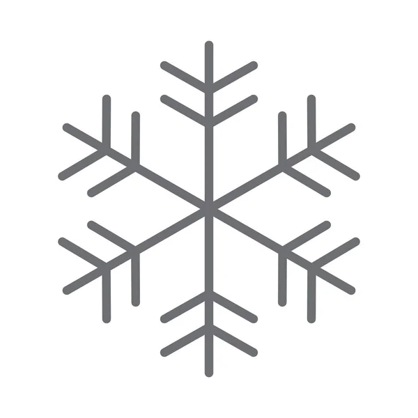 Eps10 Ikona Lub Logo Wektora Szarego Płatka Śniegu Prostym Modnym — Wektor stockowy