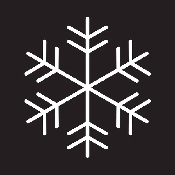 Eps10 Biały Wektor Ikona Płatka Śniegu Lub Logo Prostym Płaskim — Wektor stockowy