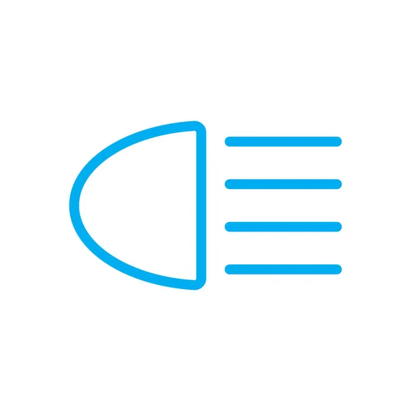 Eps10 Modrý Vektor Světlometů Čára Výtvarné Ikony Nebo Logo Jednoduchém — Stockový vektor
