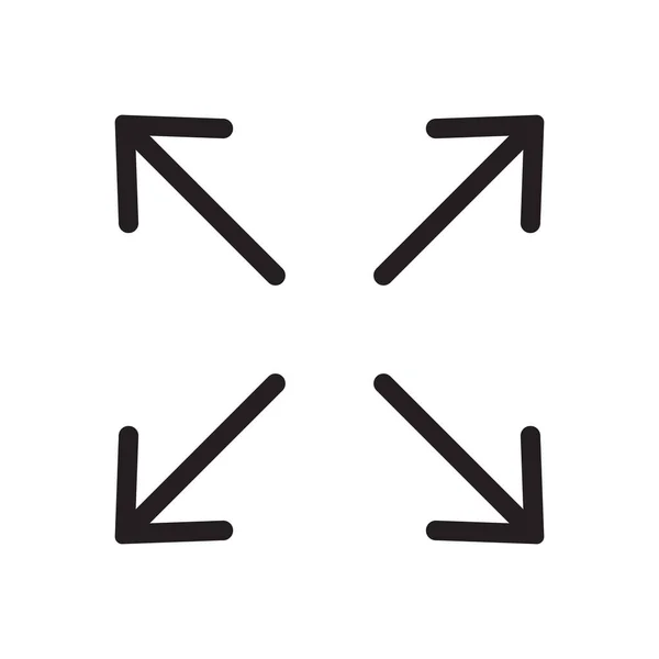 Eps10 Μαύρο Διάνυσμα Πλήρη Οθόνη Γραμμή Τέχνης Εικονίδιο Λογότυπο Απλό — Διανυσματικό Αρχείο